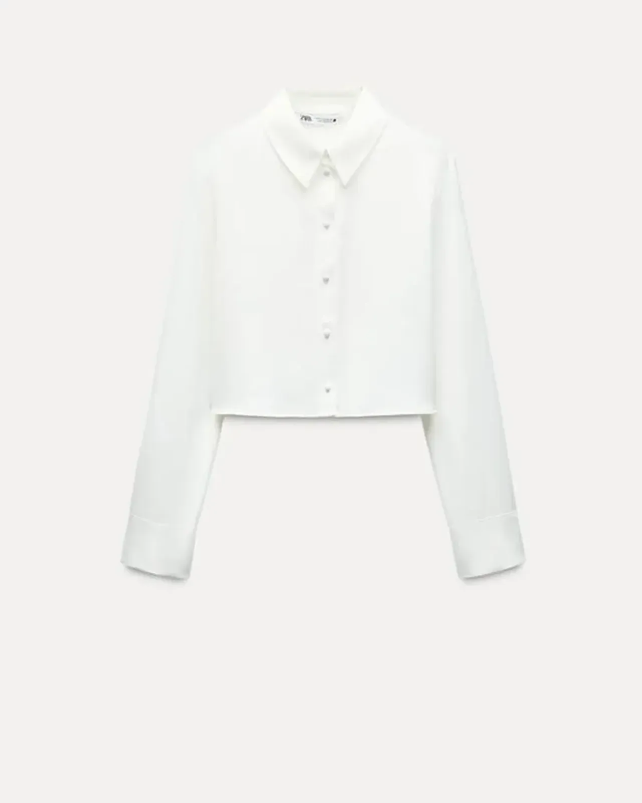 Zara white satin shirt