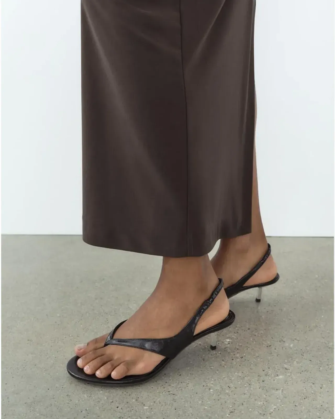 Zara black sandal heels