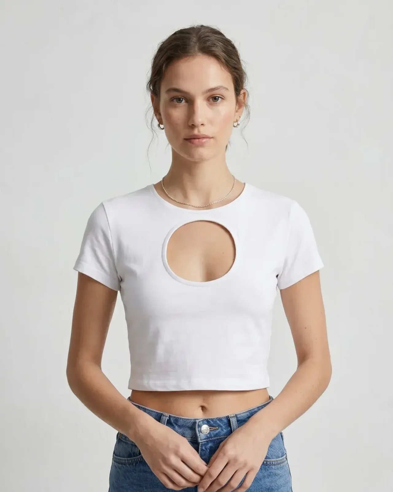 Zara white top
